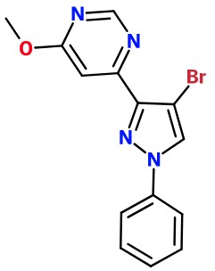 (image for) MC021955 4-(4-Bromo-1-phenyl-1H-pyrazol-3-yl)-6-methoxy-pyrimidine